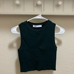 Zara Forest Green Knit Top